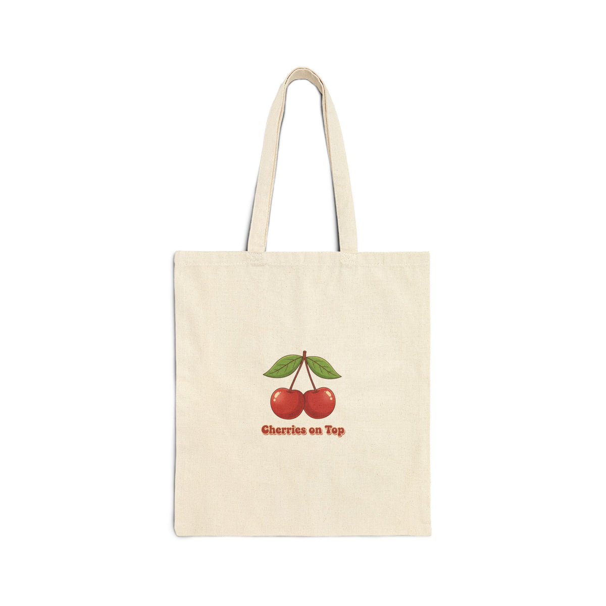 Cherry Design Tote, Vintage Kawaii Fruit Print