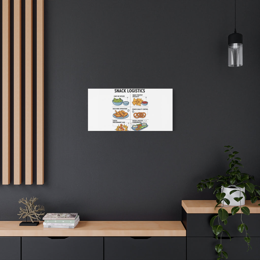 Game Day Snack Logistics Canvas, Dip Strategist Poster | Game Day Blueprint