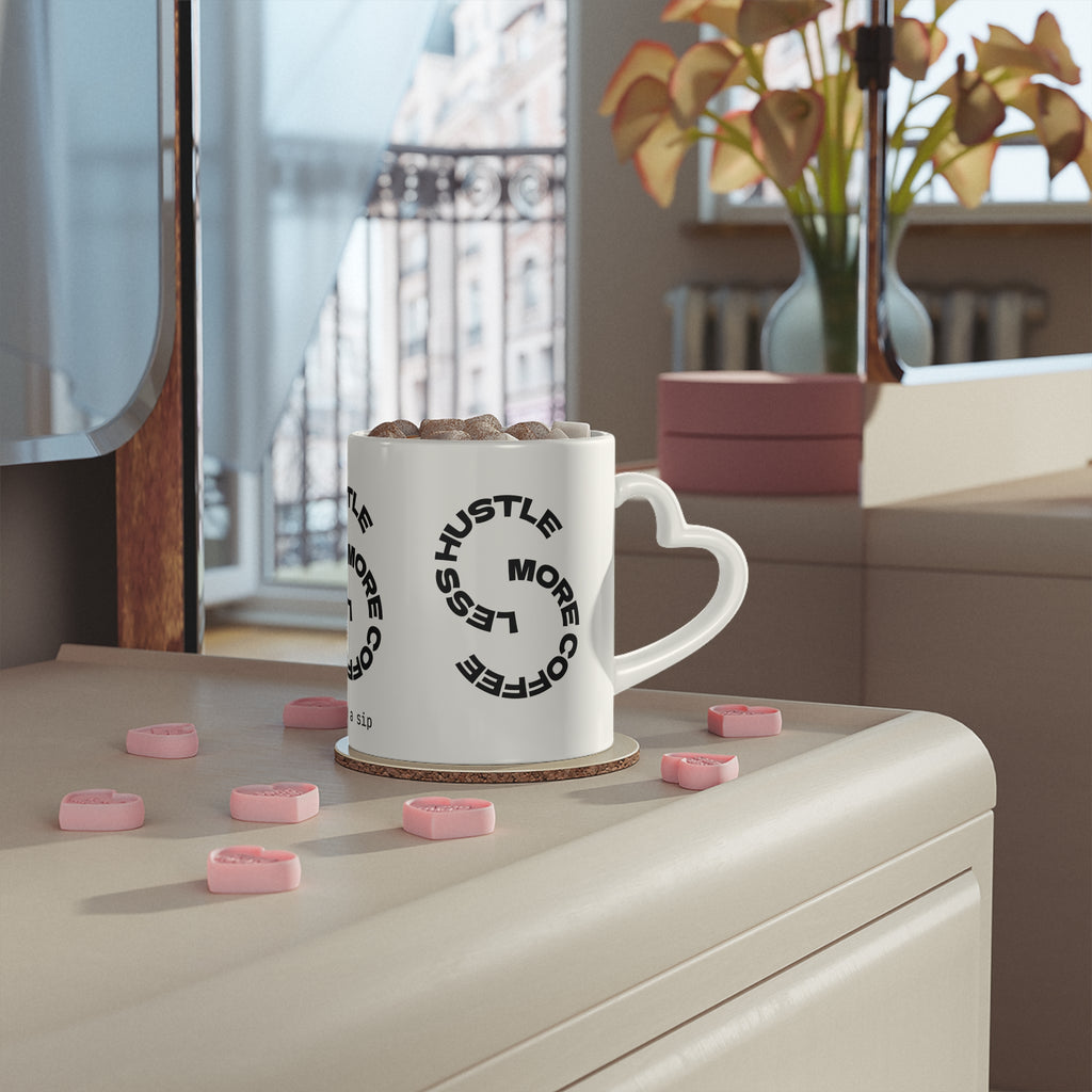 Hustle More Coffee Mug — 'take a sip' Minimalist Motivational Mug