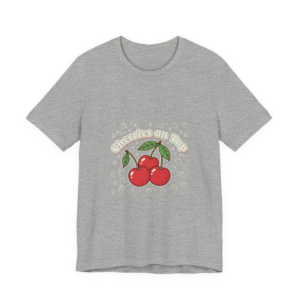 Cherries on Top Tee | Cherry Design Shirt, Retro Kawaii Fruit Graphic