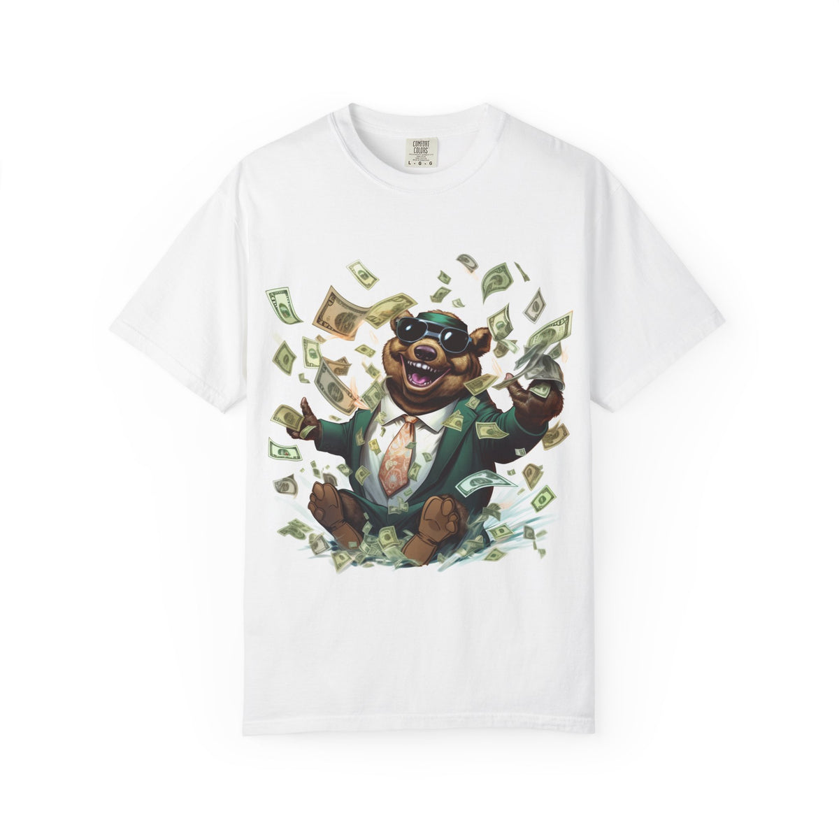 T-Shirt — Playful Money Bear Graphic Tee