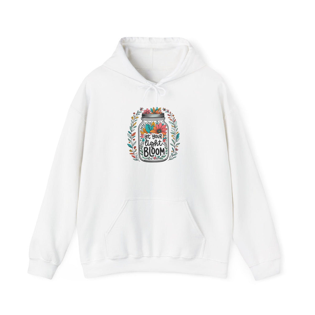 Bloom Jar Hoodie – "Let Your Heart Bloom" Floral Mason Jar Sweatshirt