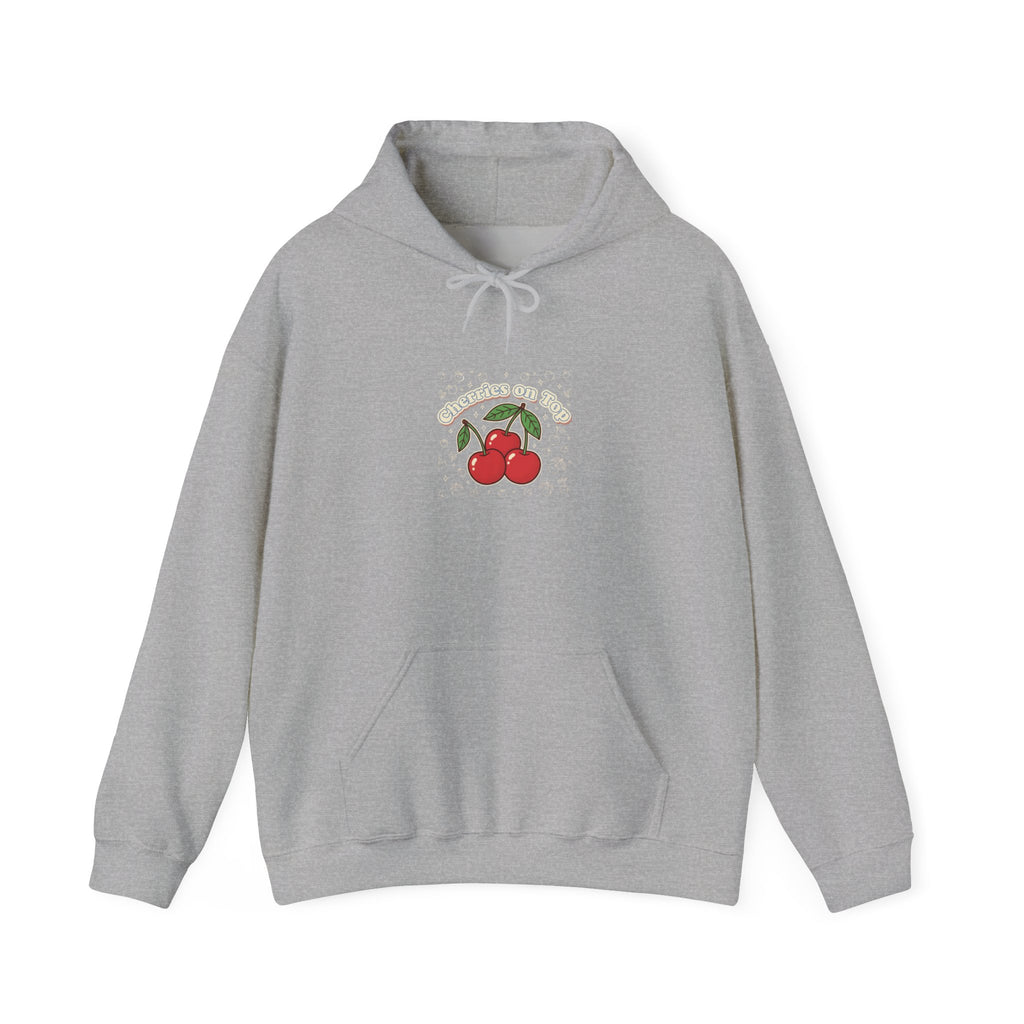 Cherry Graphic Hoodie | vintage cherry design, kawaii fruit print