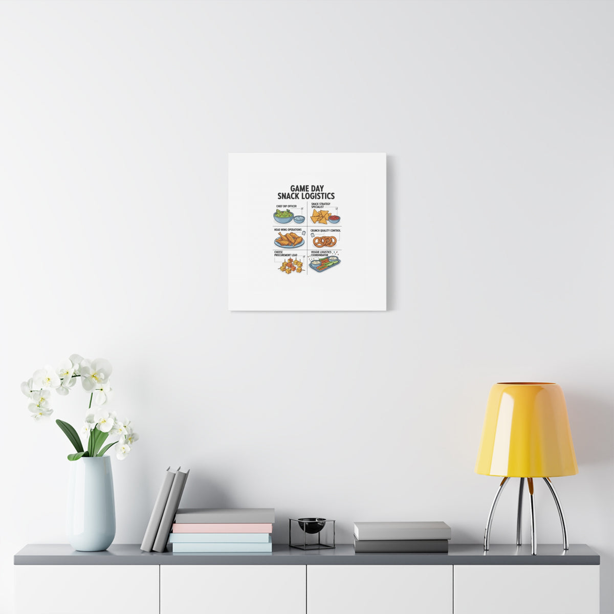 Game Day Snack Logistics Canvas, Dip Strategist Poster | Game Day Blueprint