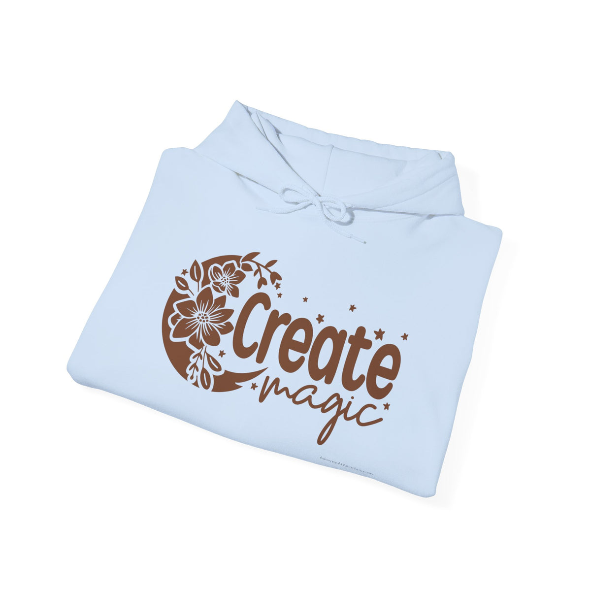Create Magic Hoodie — Inspirational Floral Graphic Hooded Sweatshirt