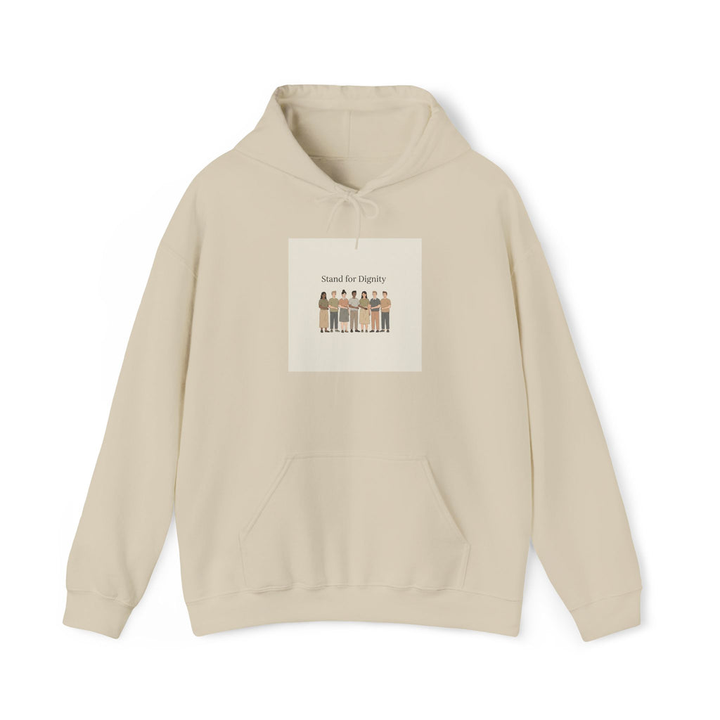 Stand for Dignity Hoodie | human dignity message, unity apparel