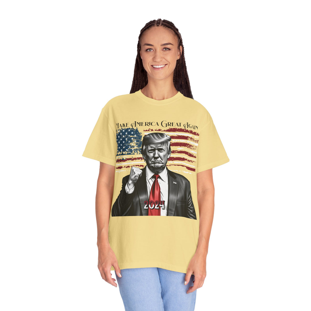 Patriotic 2024 Political Graphic T-Shirt — 'Make America Great Again' Design