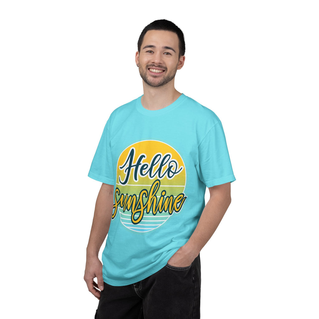 Hello Sunshine T-Shirt — Retro Sun Graphic Tee for Bright, Sunny Vibes