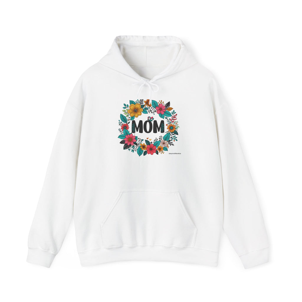 Mom Floral Wreath Hoodie – Mother's Day Cozy Pullover