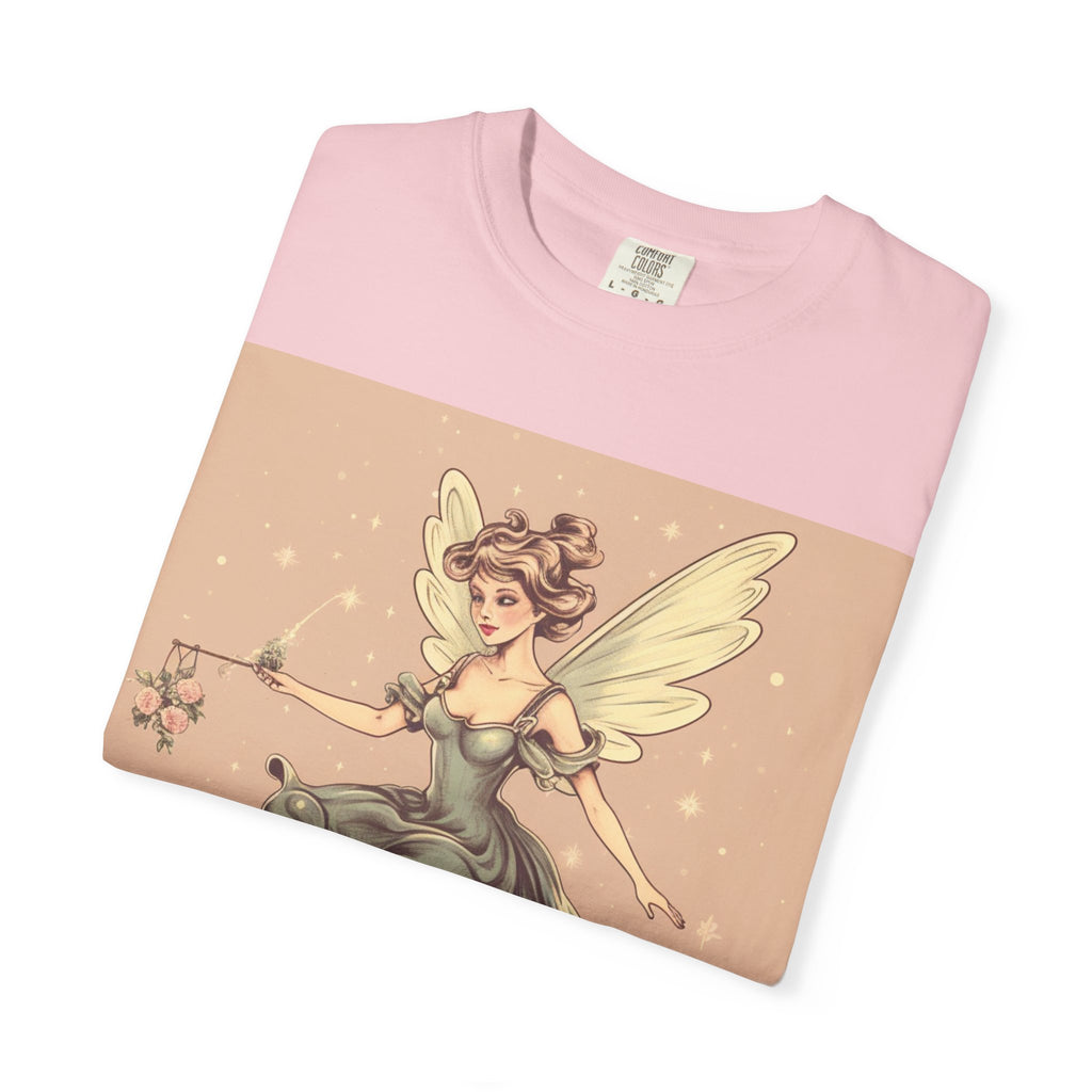 Fairy Vintage Tee — Whimsical Winged Fairy Graphic T-Shirt
