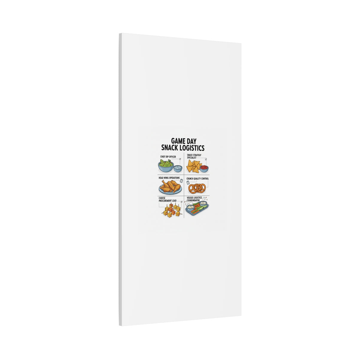 Game Day Snack Logistics Canvas, Dip Strategist Poster | Game Day Blueprint