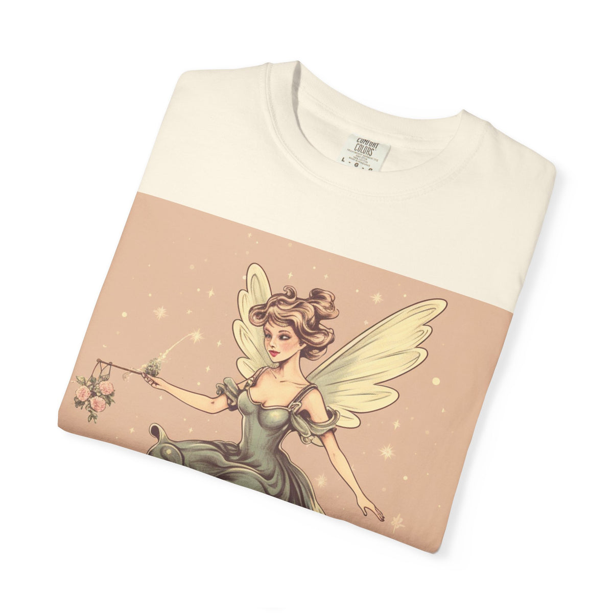 Fairy Vintage Tee — Whimsical Winged Fairy Graphic T-Shirt