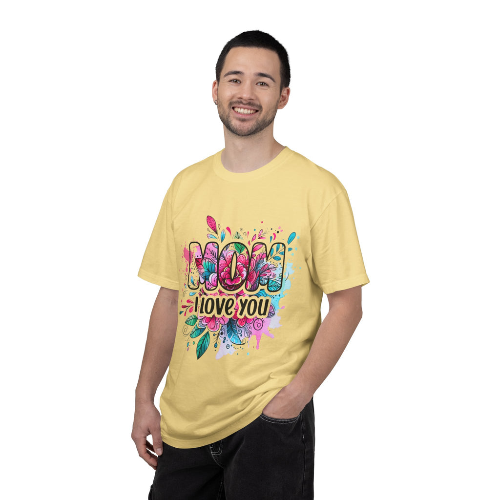 Mom I Love You Floral Watercolor T-Shirt — Mother's Day Gift
