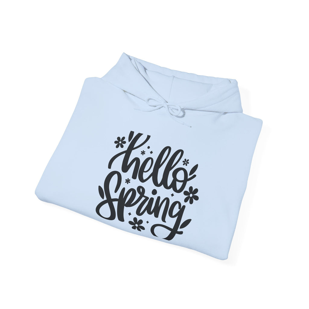 Hello Spring Hoodie - Floral Script Springtime Pullover