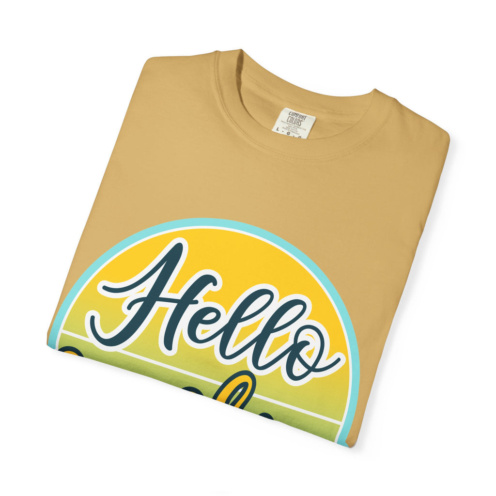Hello Sunshine T-Shirt — Retro Sun Graphic Tee for Bright, Sunny Vibes