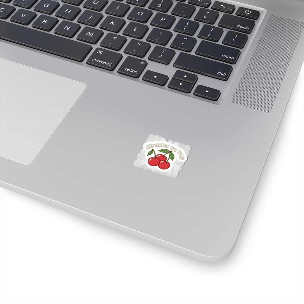 Cherries on Top Sticker | Vintage Kawaii Cherry Fruit Motif