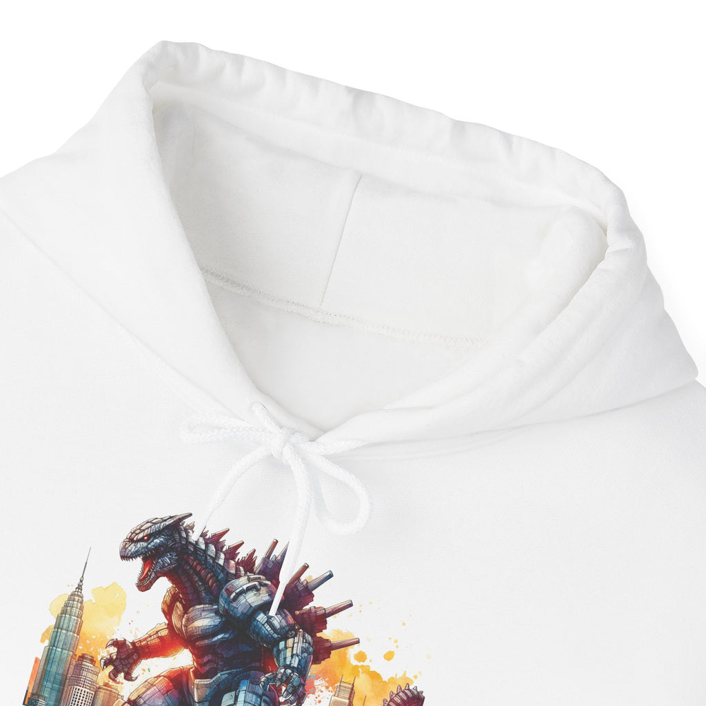 Godzilla Cityscape Hoodie – Retro Monster Graphic Pullover
