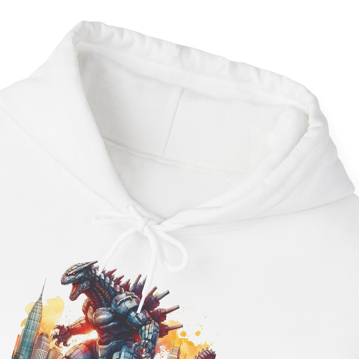 Godzilla Cityscape Hoodie – Retro Monster Graphic Pullover