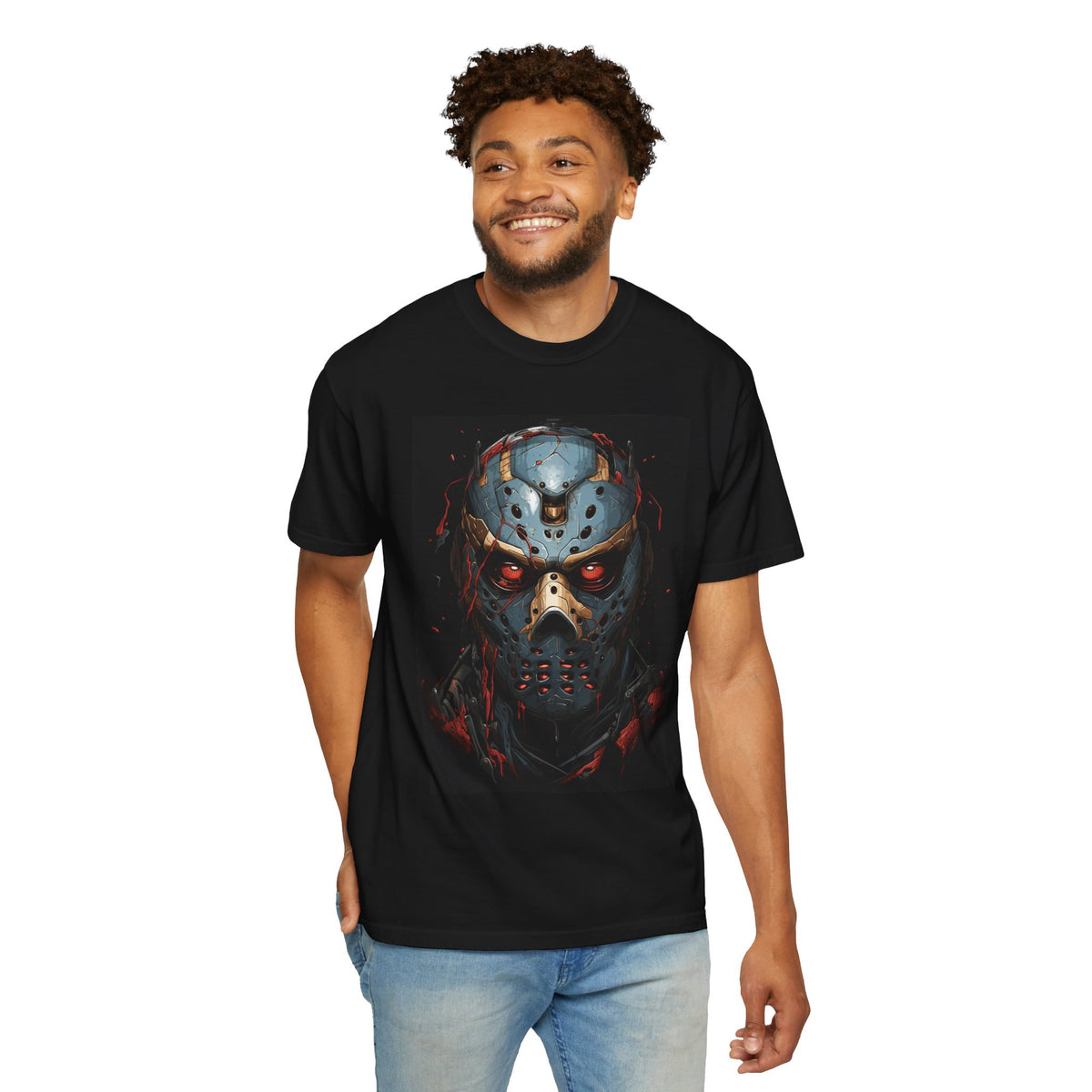 Horror Mask T-Shirt — Jason-Style Slasher Graphic Tee