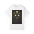 Glowing Demon Skull T-shirt | Creepy Horror Face, Yellow Eyes