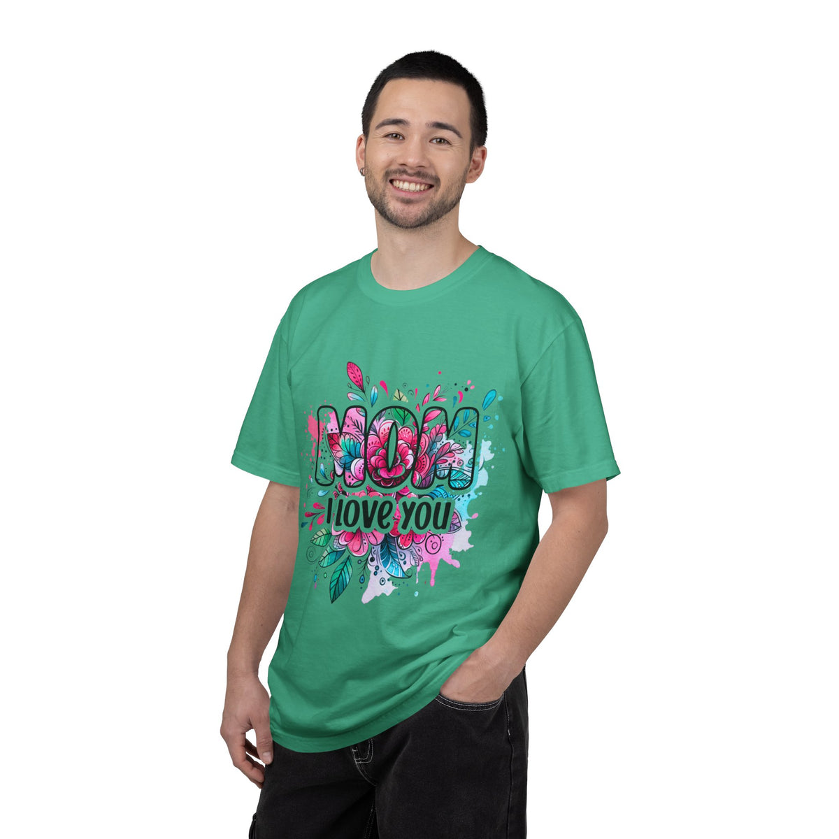 Mom I Love You Floral Watercolor T-Shirt — Mother's Day Gift