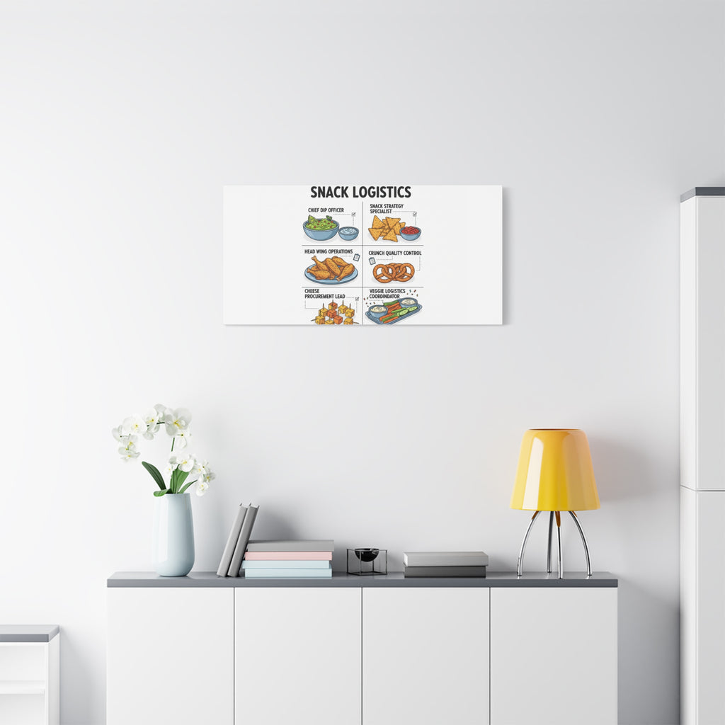 Game Day Snack Logistics Canvas, Dip Strategist Poster | Game Day Blueprint