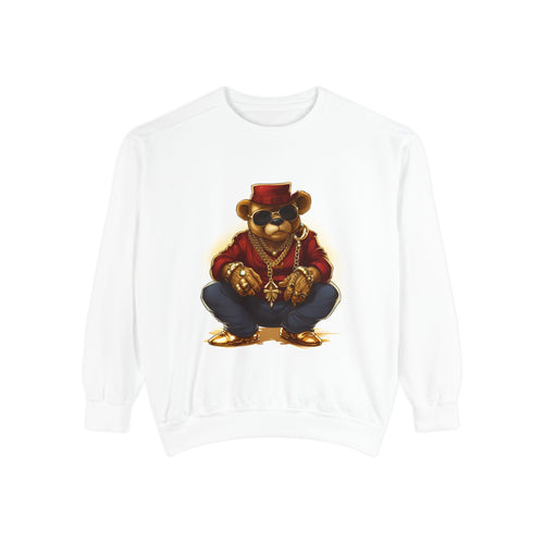 Bear Boss Sweatshirt — Retro Hip-Hop Teddy Graphic Crewneck