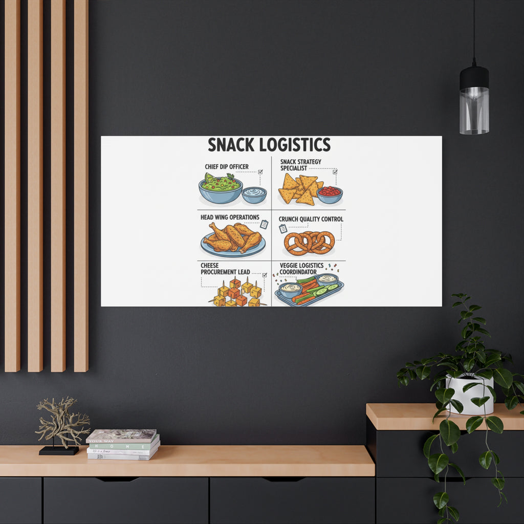 Game Day Snack Logistics Canvas, Dip Strategist Poster | Game Day Blueprint