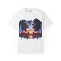 Godzilla vs Kong Battle Scene T-shirt | City Skyline Lightning