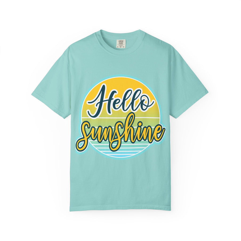 Hello Sunshine T-Shirt — Retro Sun Graphic Tee for Bright, Sunny Vibes