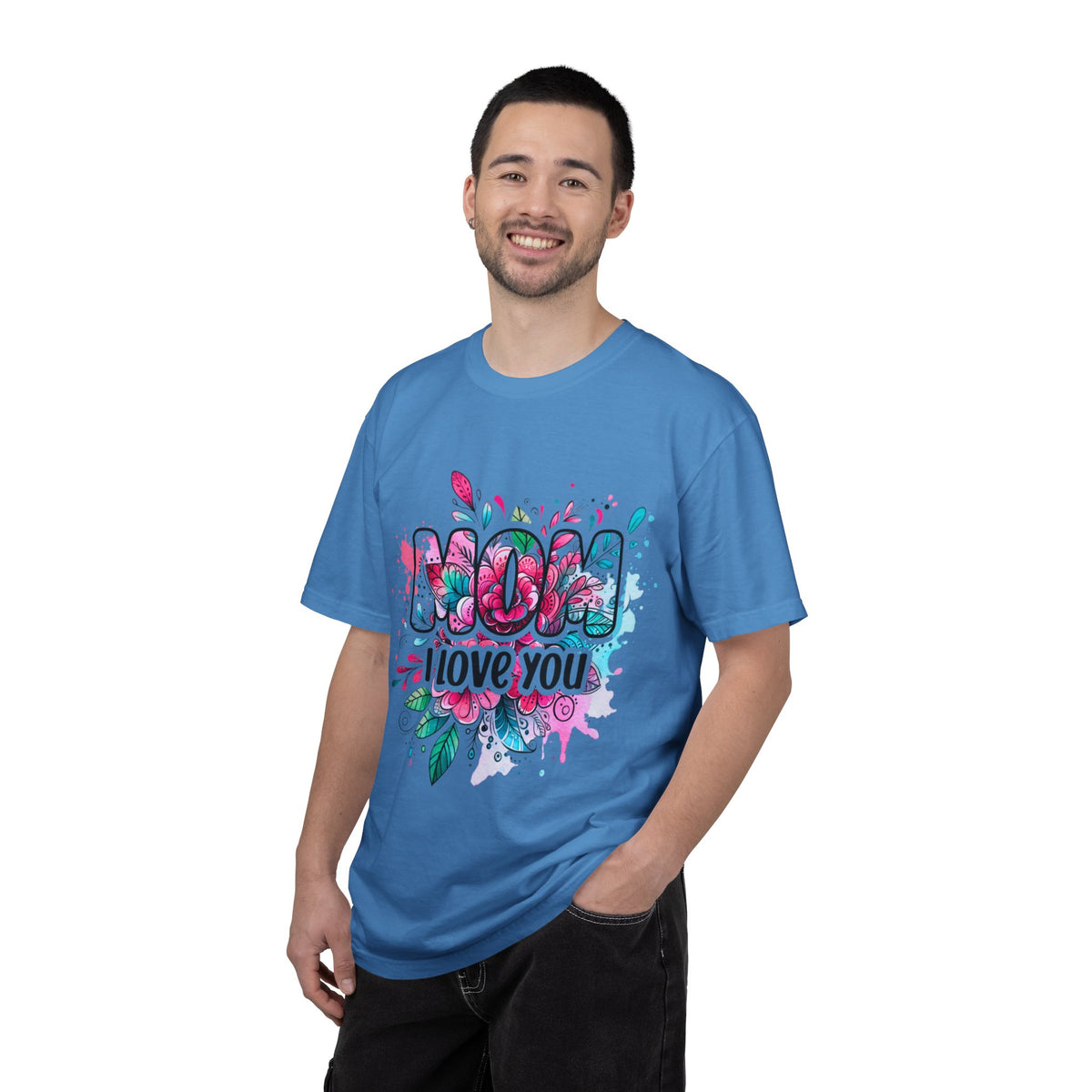 Mom I Love You Floral Watercolor T-Shirt — Mother's Day Gift