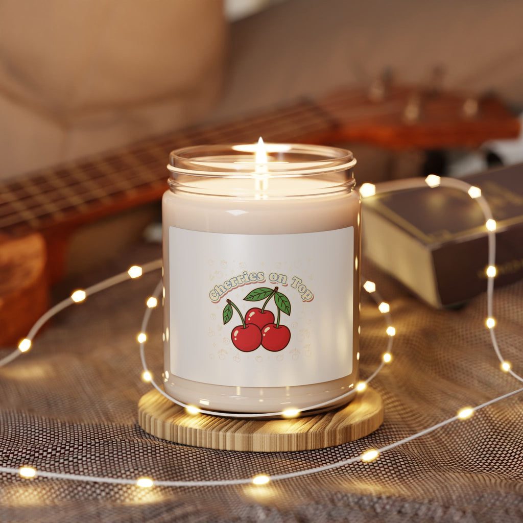 Cherry Motif Soy Candle | Retro Kawaii Fruit Design