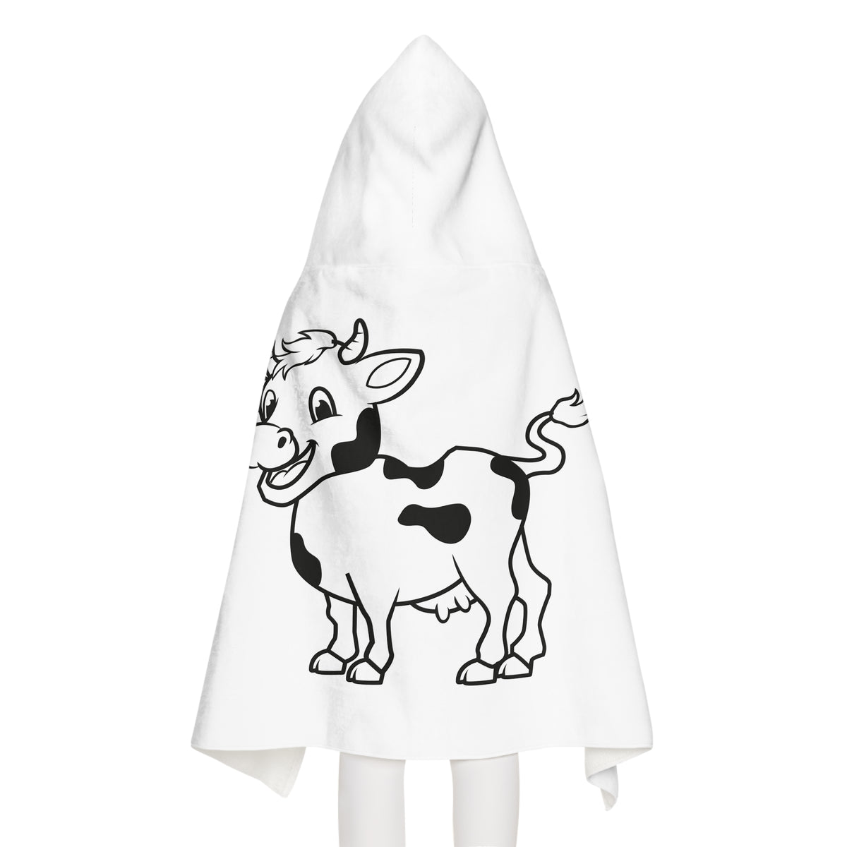 Cow Print Kids Hooded Towel — Cute Cartoon Calf Beach & Bath Wrap