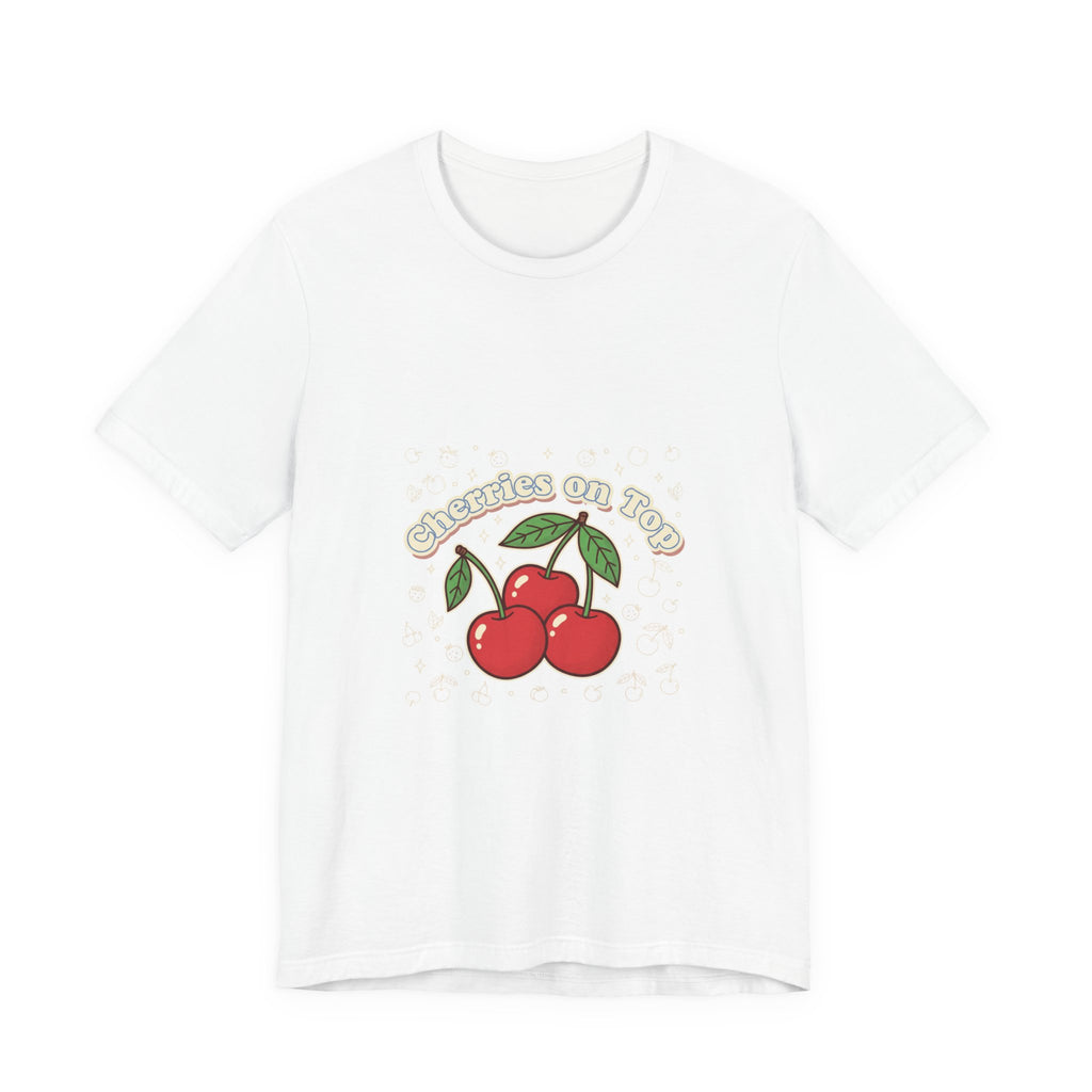 Cherries on Top Tee | Cherry Design Shirt, Retro Kawaii Fruit Graphic