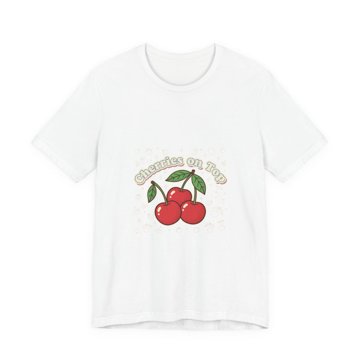 Cherries on Top Tee | Cherry Design Shirt, Retro Kawaii Fruit Graphic