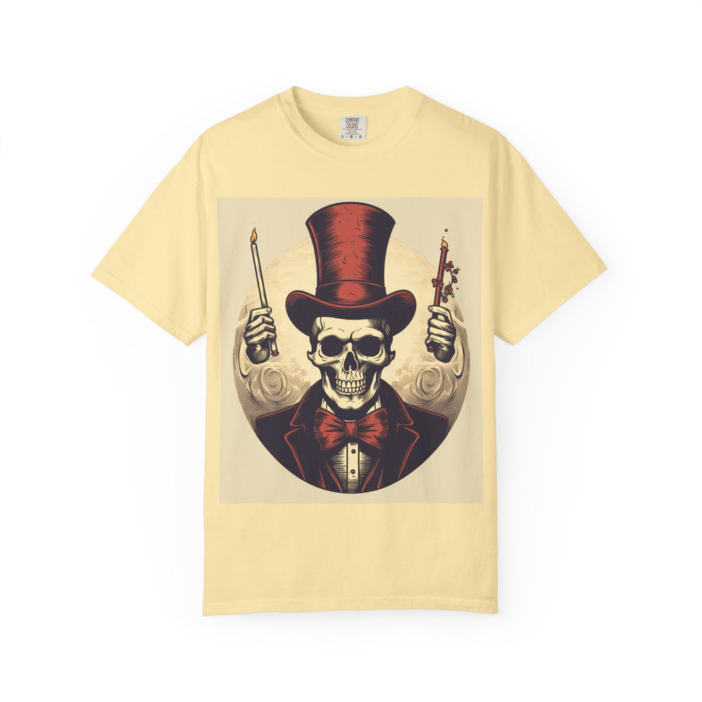 Skull Magician T-Shirt — Vintage Top Hat Skeleton Graphic Tee