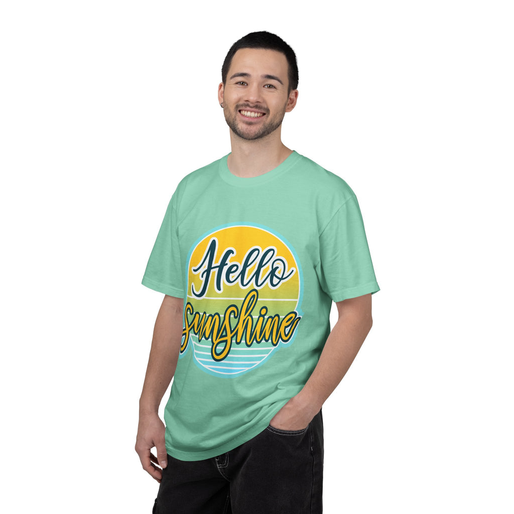 Hello Sunshine T-Shirt — Retro Sun Graphic Tee for Bright, Sunny Vibes