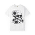Skull & Sunflowers T-Shirt — Gothic Floral Graphic Tee
