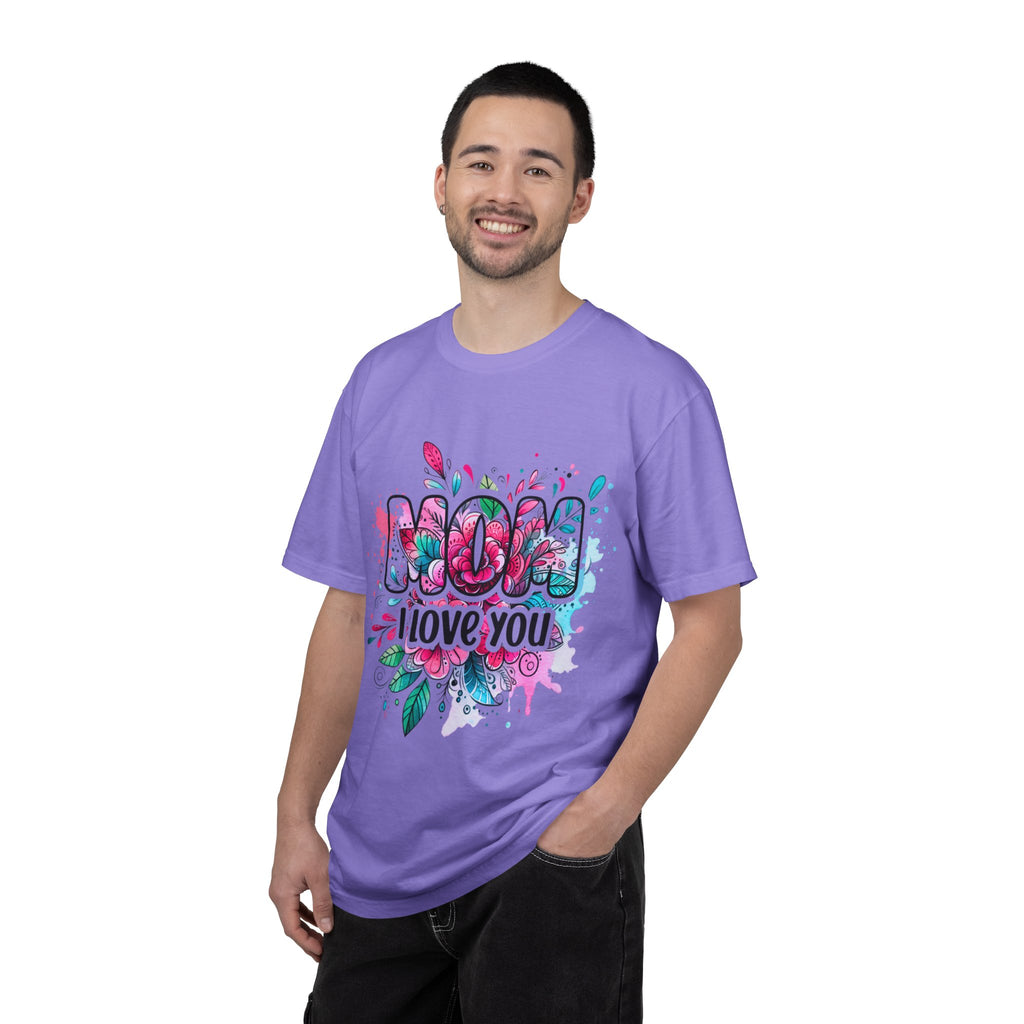 Mom I Love You Floral Watercolor T-Shirt — Mother's Day Gift