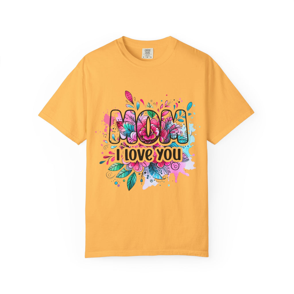 Mom I Love You Floral Watercolor T-Shirt — Mother's Day Gift