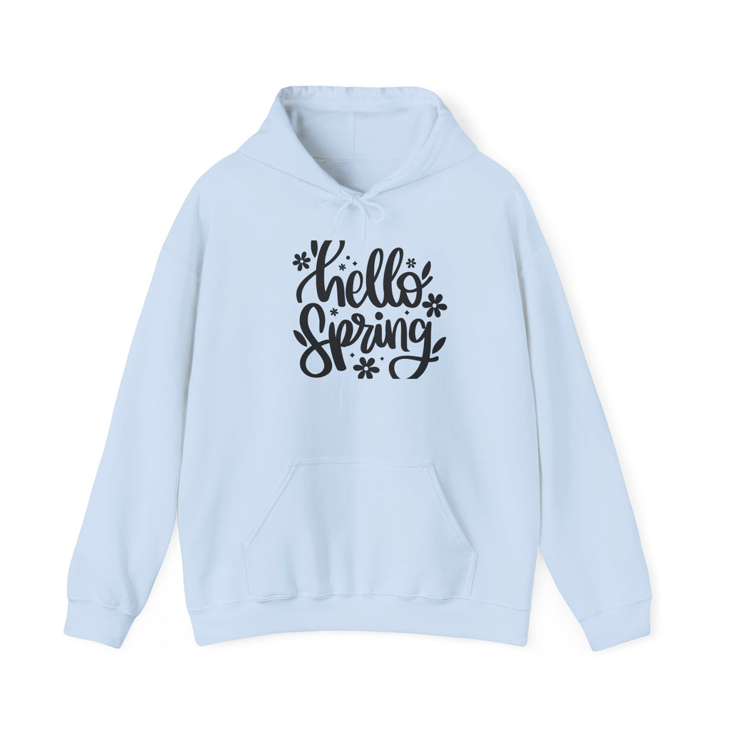 Hello Spring Hoodie - Floral Script Springtime Pullover