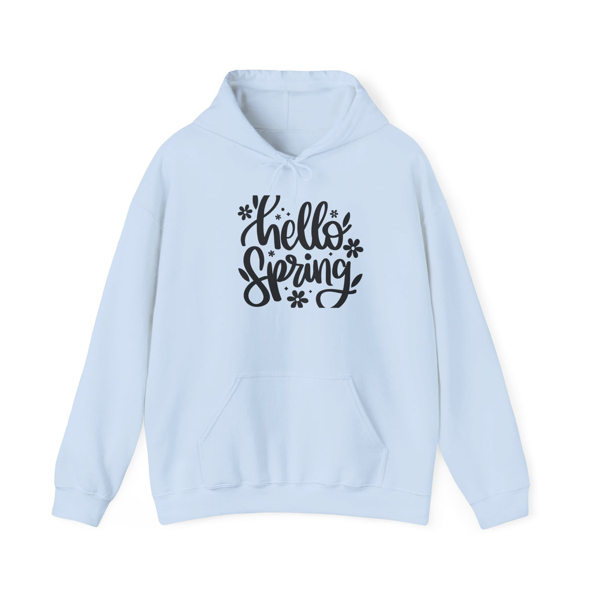 Hello Spring Hoodie - Floral Script Springtime Pullover