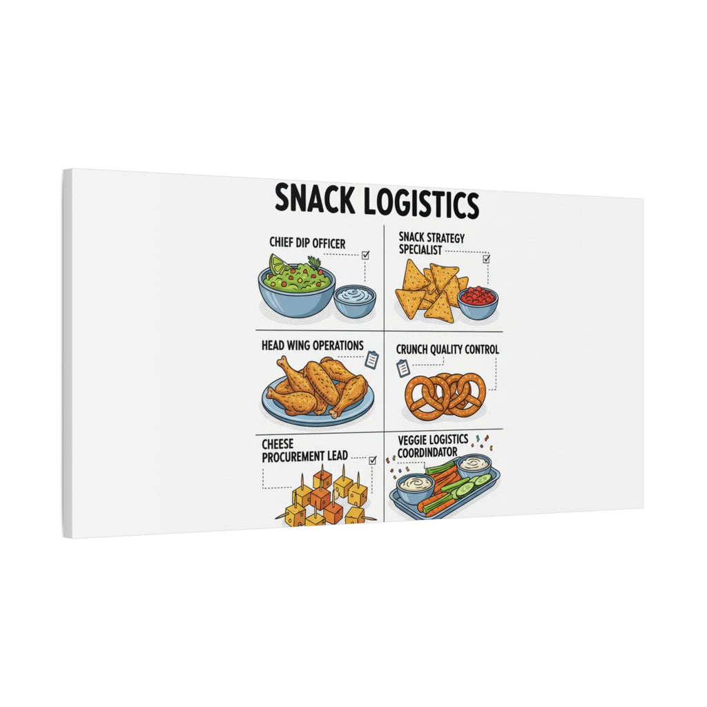 Game Day Snack Logistics Canvas, Dip Strategist Poster | Game Day Blueprint