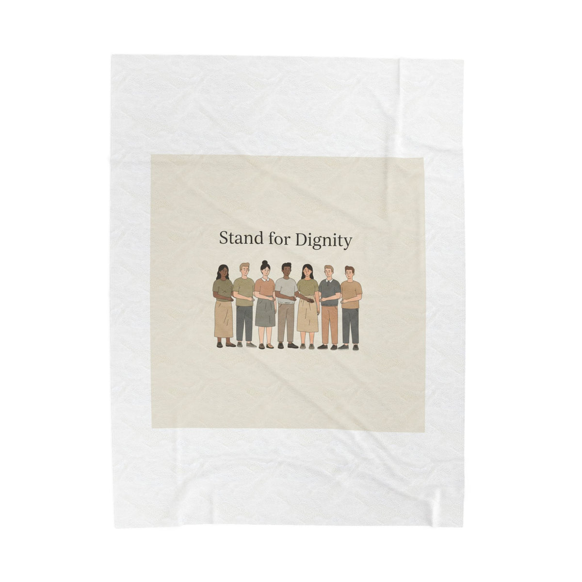 Stand for Dignity Velveteen Plush Blanket | Unity, Human Dignity, Inclusive Design
