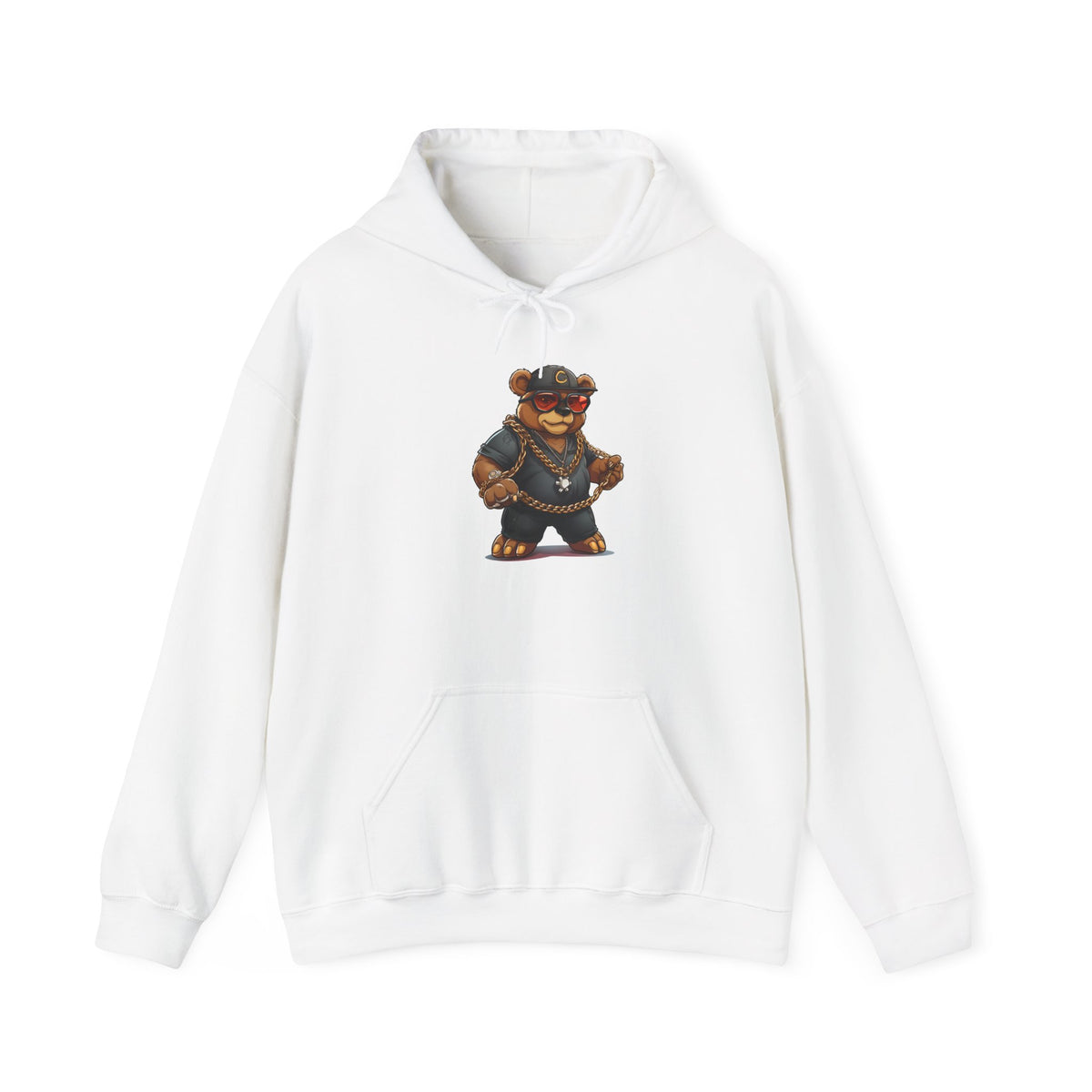 Bear Biker Hoodie — Vintage Cool Motorcycle Bear Graphic Sweatshirt