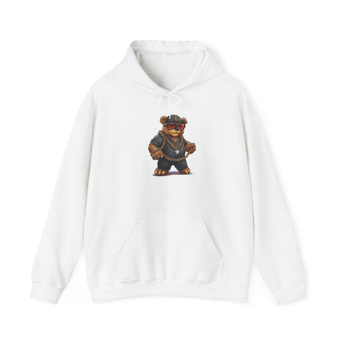 Bear Biker Hoodie — Vintage Cool Motorcycle Bear Graphic Sweatshirt