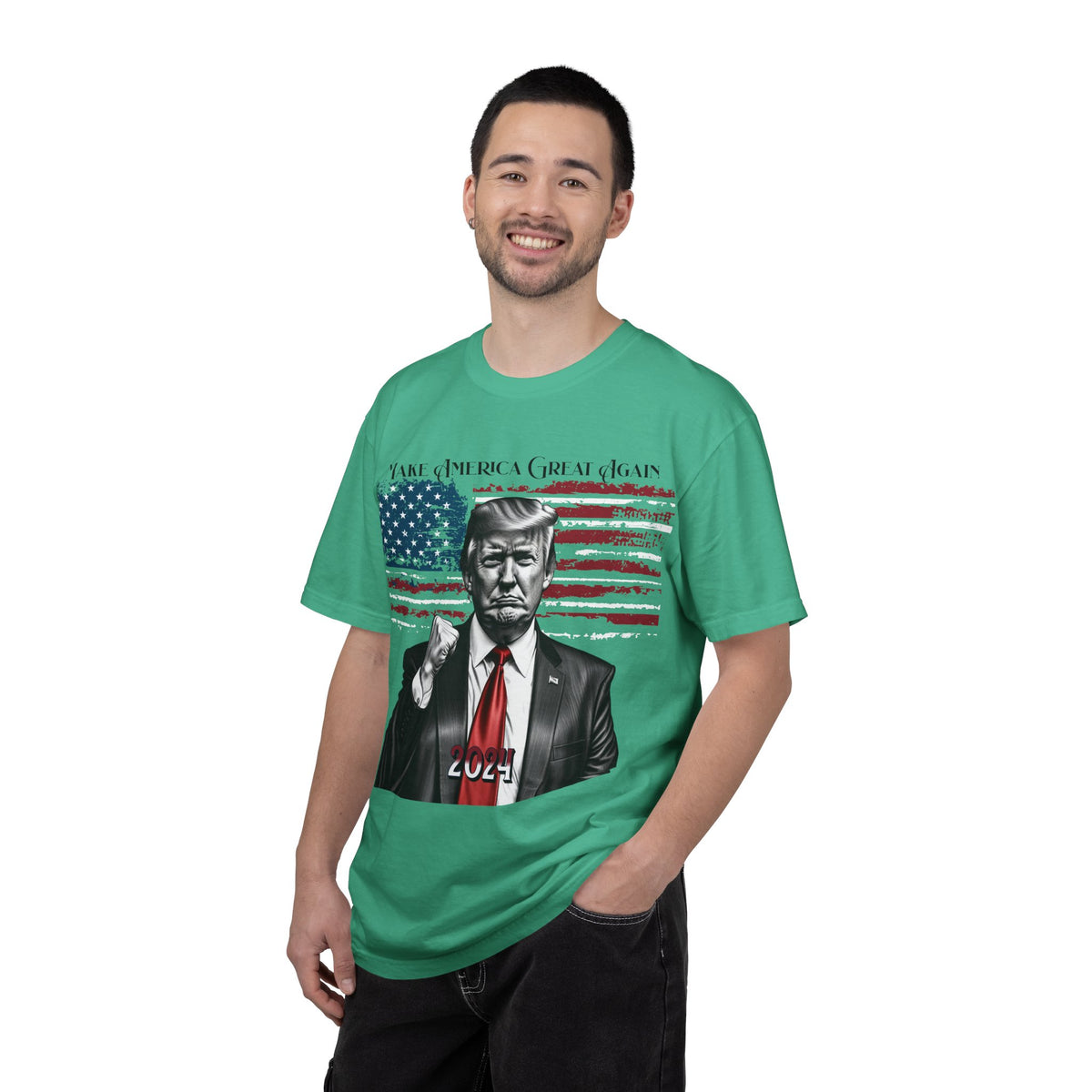 Patriotic 2024 Political Graphic T-Shirt — 'Make America Great Again' Design