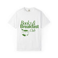 Books & Breakfast Club T-Shirt — Cozy Reading Tea Mug Tee for Book Lovers
