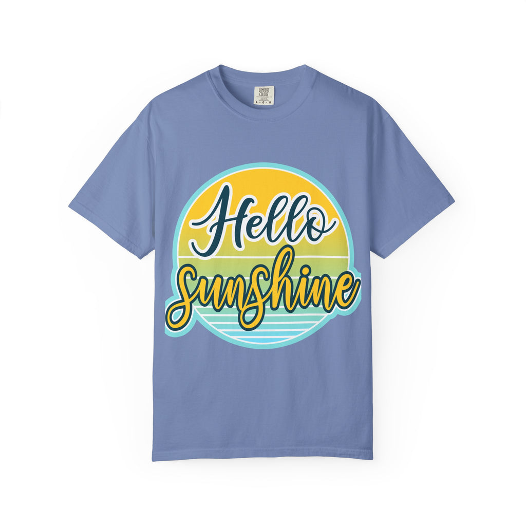 Hello Sunshine T-Shirt — Retro Sun Graphic Tee for Bright, Sunny Vibes