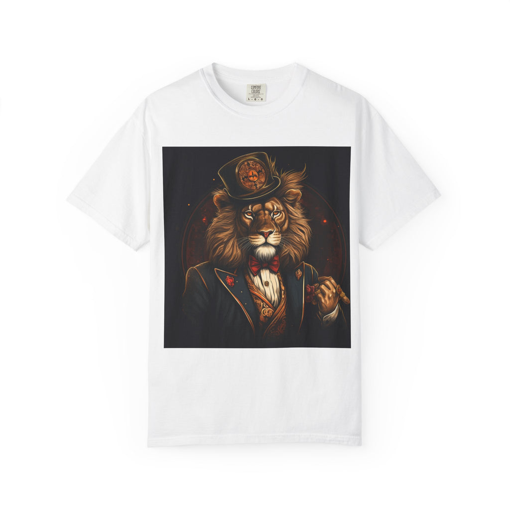 Lion Gentleman T-Shirt — Vintage Dapper Lion Portrait Tee